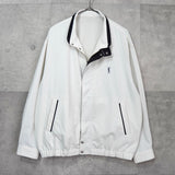 イヴ サンローラン ヴィンテージ YSLロゴ ブルゾン ジャケット ホワイト / ネイビー