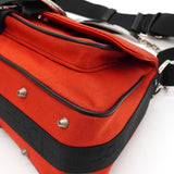 クリスチャン ディオール ハードコア ロゴ ナイロンキャンバス チェーン 2way ハンドバッグ ショルダーバッグ レッド / ブラック