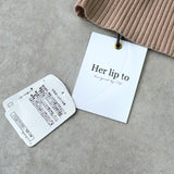 ハーリップトゥ パフスリーブ ニット トップス レディース ベージュ タグ付き未使用品