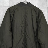 ザ ノースフェイス リバーシブル ロゴ刺繍 ロング丈 キルティングコート ボアコート カーキ / ブラック