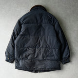 イヴサンローラン ヴィンテージ ボア襟 ダウンジャケット ネイビー