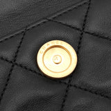 シャネル マトラッセ カーフスキン フリンジチェーン ショルダーバッグ ブラック 箱付き