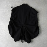 コムデギャルソン 1990年製 変形 ジッパー ベスト レディース ブラック