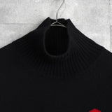 アミパリ アミ パリス タートルネック ハート ニット ブラック / レッド