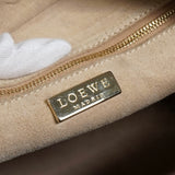 ロエベ アマソナ28 スエード / クロコ ハンドバッグ ブラウン