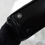 プラダ ナイロン / レザー ハンドバッグ トライアングルロゴ ブラック