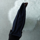 エルメス フールトゥMM キャンバス ハンドバッグ ネイビー / ブラウン