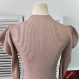 ハーリップトゥ パフスリーブ ニット トップス レディース ベージュ タグ付き未使用品