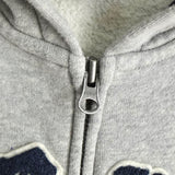 ポロ ラルフローレン フェルトロゴ フルジップ パーカー ライトグレー