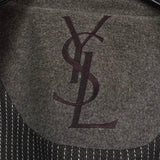 イヴ サンローラン ヴィンテージ YSLロゴ ウールコート チェスターコート ブラウン