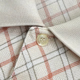 イヴサンローラン ヴィンテージ チェック柄 YSLロゴ 刺繍 ポロシャツ アイボリー