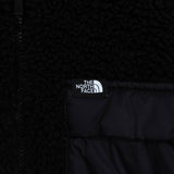 ザ ノースフェイス リバーシブル ロゴ刺繍 ロング丈 キルティングコート ボアコート カーキ / ブラック