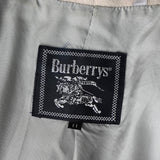 バーバリー ヴィンテージ ウール ノーカラーコート ライトグレー レディース