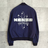Kenzo Back Logo Varsity Jacket Blouson Navy
