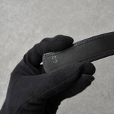 セリーヌ ヴィンテージ サルキー 輪馬車 GP バックル レザー ベルト ネイビー / ゴールド レディース