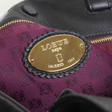 ロエベ アナグラム フラメンコ レザー トートバッグ ブラック