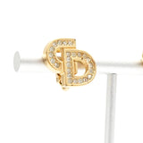 クリスチャン ディオール CDロゴ ラインストーン イヤリング GP レディース