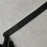 セリーヌ ヴィンテージ サルキー 輪馬車 GP バックル クロコ レザー ベルト ブラック / ゴールド レディース