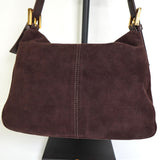 フェンディ マンマバケット スエード / レザー ワンショルダーバッグ ブラウン