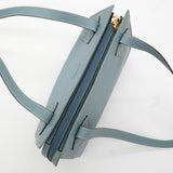 ロエベ ロゴ レザー トートバッグ ブルー レディース