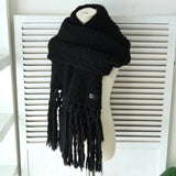 サンローラン パリ ニット フリンジ ロングマフラー