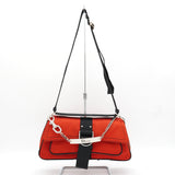 クリスチャン ディオール ハードコア ロゴ ナイロンキャンバス チェーン 2way ハンドバッグ ショルダーバッグ レッド / ブラック