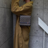 ルイ・ヴィトン ダミエ トライベッカ・ミニ レザー ハンドバッグ ワンショルダーバッグ ブラウン N51162