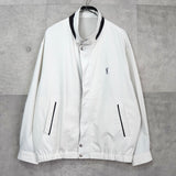 イヴ サンローラン ヴィンテージ YSLロゴ ブルゾン ジャケット ホワイト / ネイビー