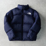 ザ ノースフェイス ヌプシ ロゴ ダウンジャケット ネイビー