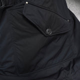 ポロ バイ ラルフローレン レザー切り替え フーデッド 中綿ジャケット コート ブラック