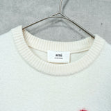 アミパリ アミ パリス ハートロゴ ニット アイボリー レディース