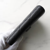 シャネル マトラッセ キャビアスキン 二つ折り財布 ブラック