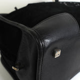 ロエベ アマソナ28 スエード / レザー ハンドバッグ ブラック