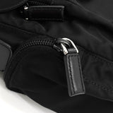 プラダ トライアングルロゴ テスート / レザー ショルダーバッグ ブラック