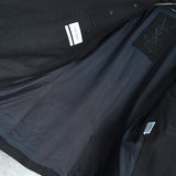 イヴ サンローラン ヴィンテージ YSLロゴ ウール Pコート ブラック