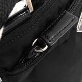 プラダ トライアングルロゴ テスート / レザー ショルダーバッグ ブラック