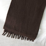 プラダ ロゴ カシミヤ マフラー ブラウン