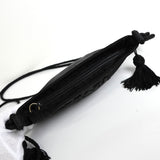 プラダ テスート ポコノ ナイロン ビーズ タッセル ミニ ショルダーバッグ ポシェット ブラック