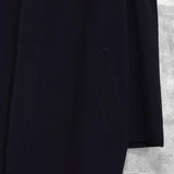 イヴ サンローラン ヴィンテージ ウールコート ステンカラーコート ネイビー