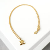 クレージュ ヴィンテージ ロゴ ネックレス GP ゴールド