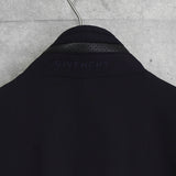 ジバンシィ パンチング フェイクレザー切り替え メンズ ナイロンジャケット ダークネイビー