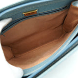 ロエベ ロゴ レザー トートバッグ ブルー レディース