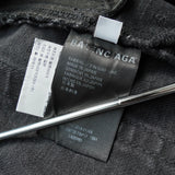 バレンシアガ ウォッシュ加工 デニム ブラック レディース