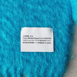 ロエベ アナグラム レザーパッチ モヘア マフラー ブルー