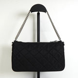 プラダ キルティング トライアングルロゴ テスート ナイロン 2way ショルダーバッグ チェーン ハンドバッグ ブラック