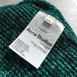 アクネ ストゥディオズ ハーフジップ ハイネック ニット グリーン