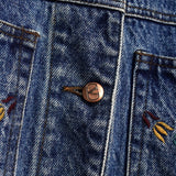 バレンティノ ジーンズ ヴィンテージ Vロゴ ボタン 刺繍 デニムジャケット ブルー