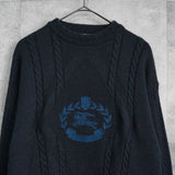 バーバリー ヴィンテージ ホースロゴ ニット グリーン系