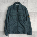 ストーンアイランド コンパスバッジ ガーメントダイ マイクロヤーンコットン 中綿ジャケット ブルー メンズ