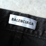 バレンシアガ ウォッシュ加工 デニム ブラック レディース